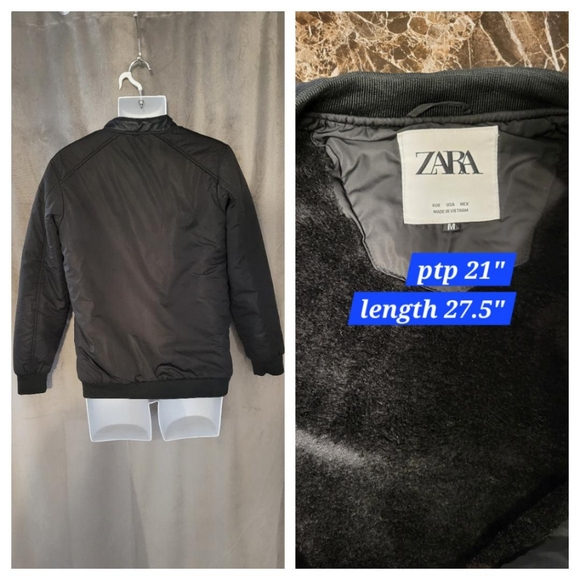 Zara Mens Size medium Bomber style coat - Picture 2 of 2